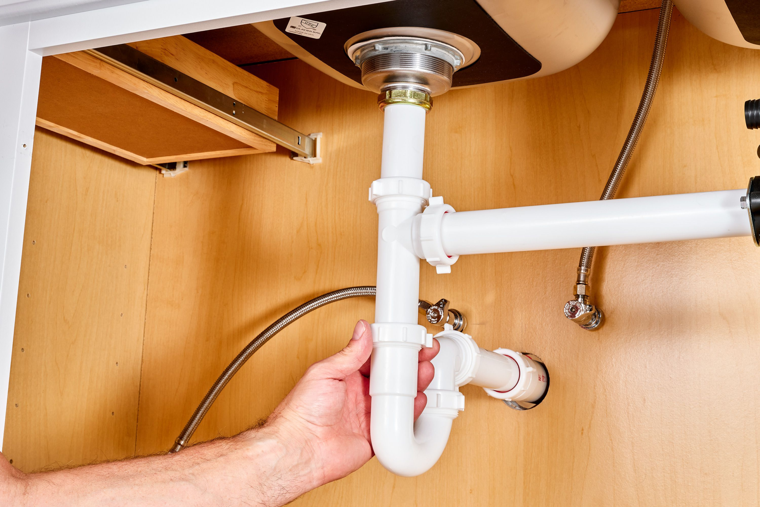 Kitchen sink plumbing installation in Fallbrook ca.