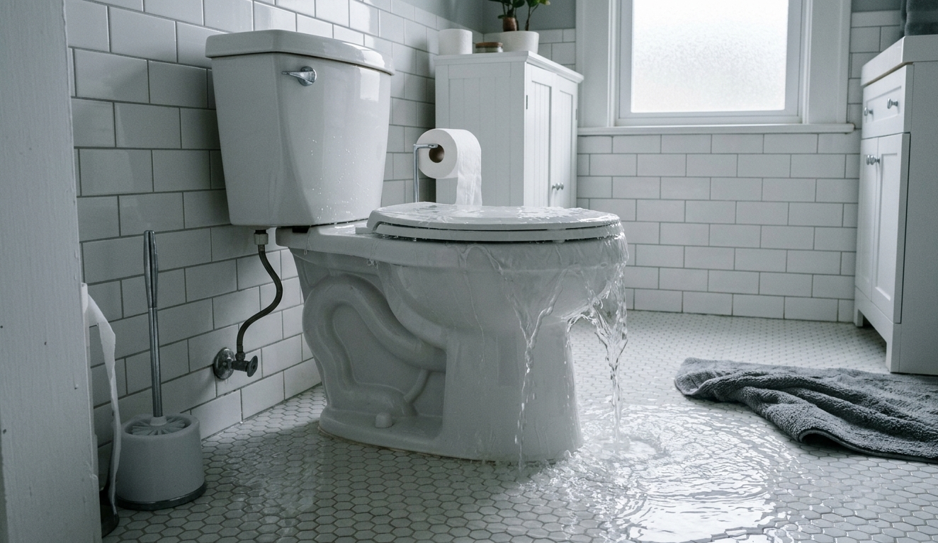 Overflowing toilet